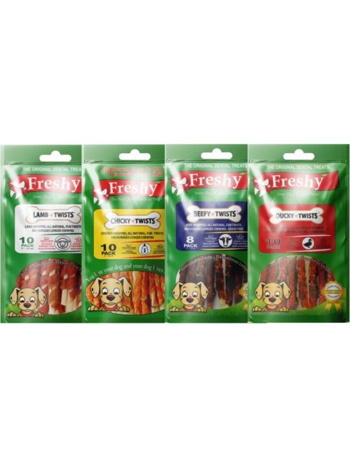 Freshy Kurutulmuş Sığır Ördek Tavuk Kuzu Etli Köpek Ödül Kemiği Karışık Paket