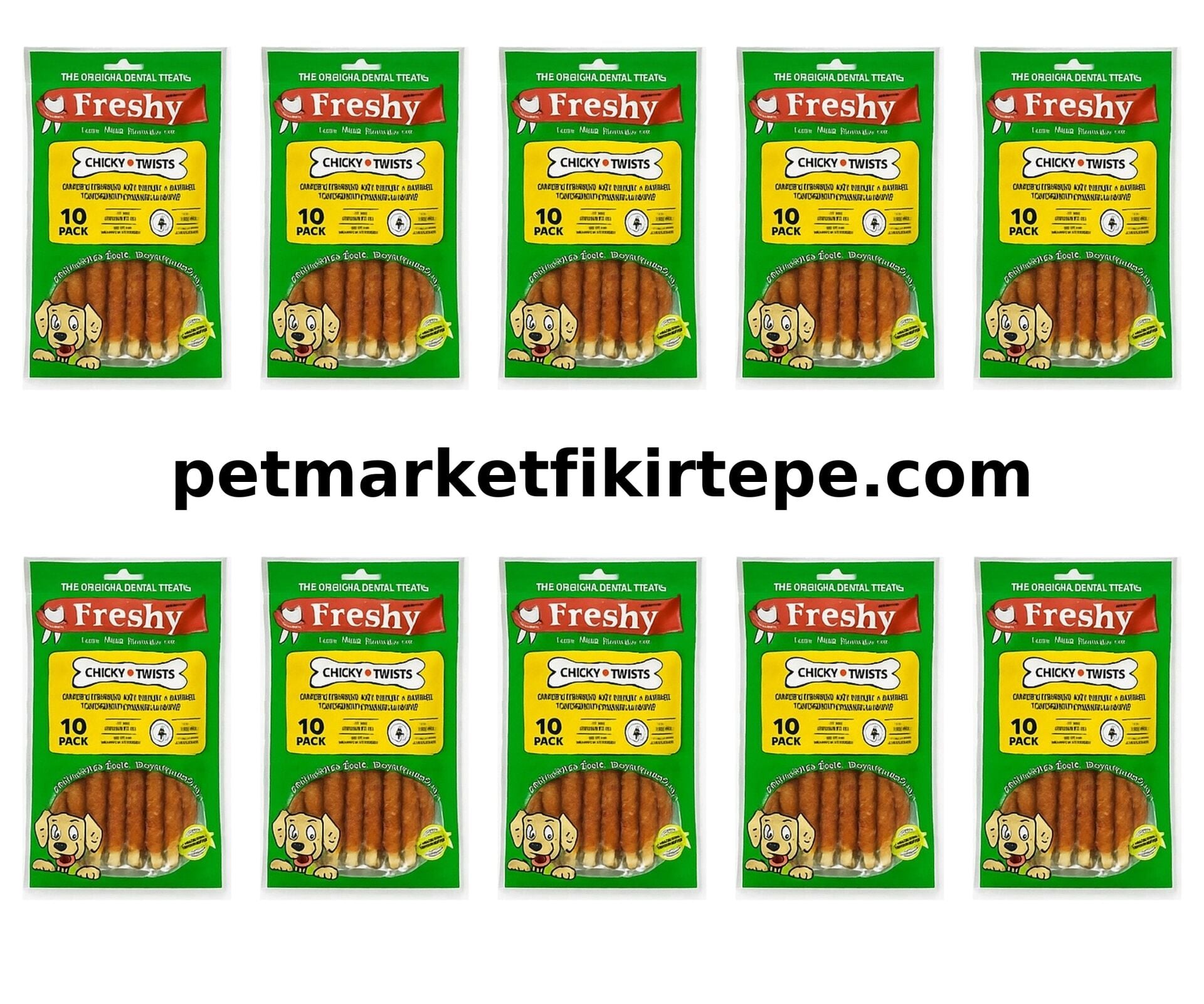 Freshy Chicky Twists – Köpeğinizin Diş ve Ağız Sağlığı İçin Doğal Çiğneme Ödülü 10 Adet