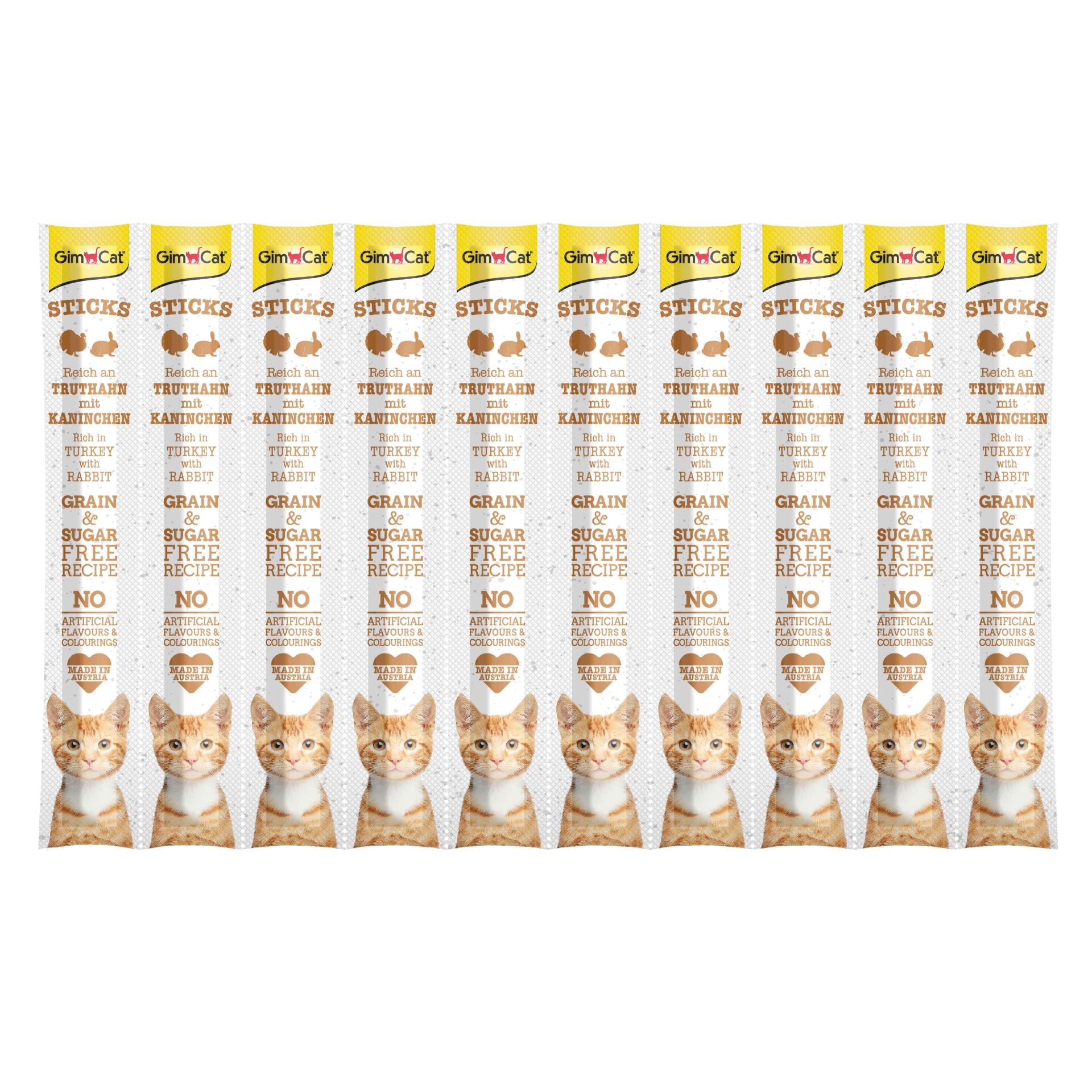 GimCat Sticks Hindi Etli Tavşan Etli Ödül Çubukları 50 Gr 10'lu
